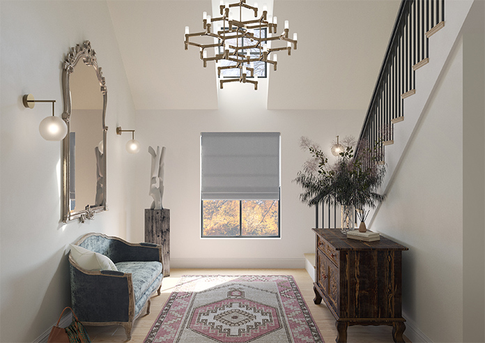 Luxe Velvet, New Silver - Roman Blind - Image 8